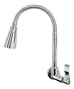 Torneira Gourmet Luxo Cozinha 1/4 De Volta Metal Cone Cromado